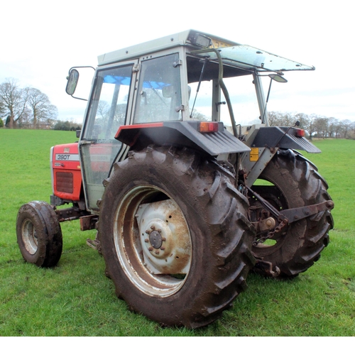 198 - MASSEY FERGUSON 390T 2 WD TRACTOR ONE OWNER FROM NEW REGISTRATION NO N352 DMA FIRST REGISTERED 21.08... 