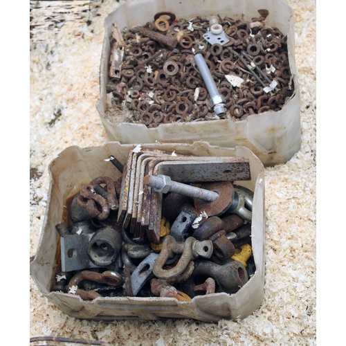 33 - 10 CONTAINERS OF NUTS, BOLTS, WASHERS ETC.  + VAT