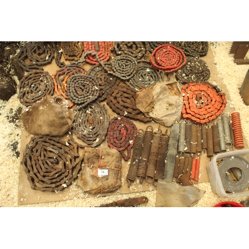 74 - CHAINS, SPRINGS, BEARINGS ETC.  + VAT