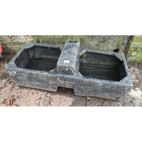 222 - BLACK PLASTIC CATTLE WATER TROUGH  + VAT