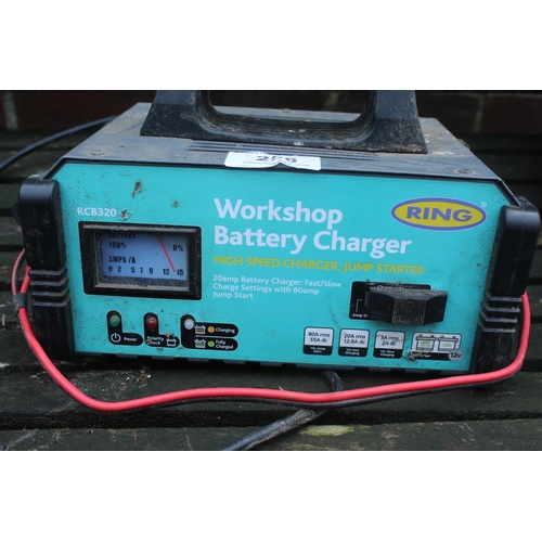 256 - RING WORKSHOP BATTERY CHARGER  + VAT