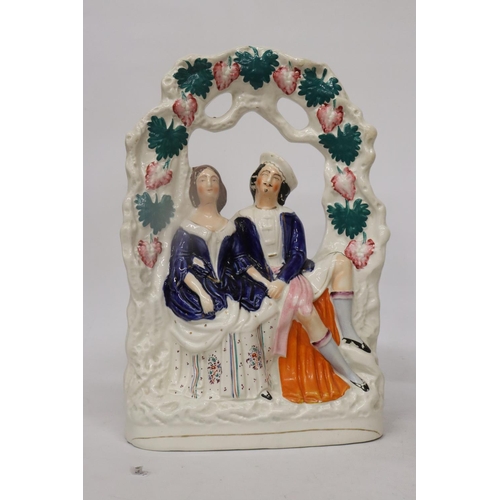 190 - FOUR LARGE STAFFORDSHIRE FLAT BACK FIGURES (A/F)