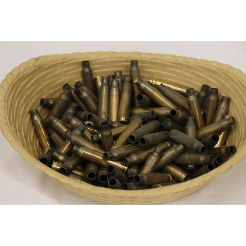 204 - A QUANTITY OF BRASS USED BULLET CASINGS