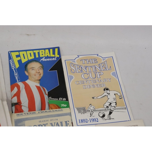 325 - AN ASSORTMENT OF SPORTING MEMORABILIA AND EPHEMERA TO INCLUDE THREE MEDALS, STOKE CITY PROGRAMMES, A... 