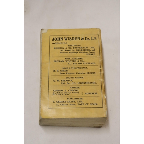 328 - A 1932 COPY OF WISDEN'S CRICKETER'S ALMANACK.  THIS COPY IS IN USED CONDITION, MISSING PART OF THE S... 