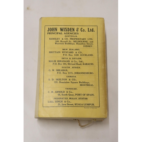 333 - A 1937 COPY OF WISDEN'S CRICKETER'S ALMANACK.  THIS COPY IS IN USED CONDITION, THE SPINE IS INTACT A... 