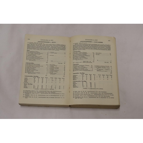 334 - A 1938 COPY OF WISDEN'S CRICKETER'S ALMANACK.  THIS COPY IS IN USED CONDITION, THE SPINE IS INTACT. ... 