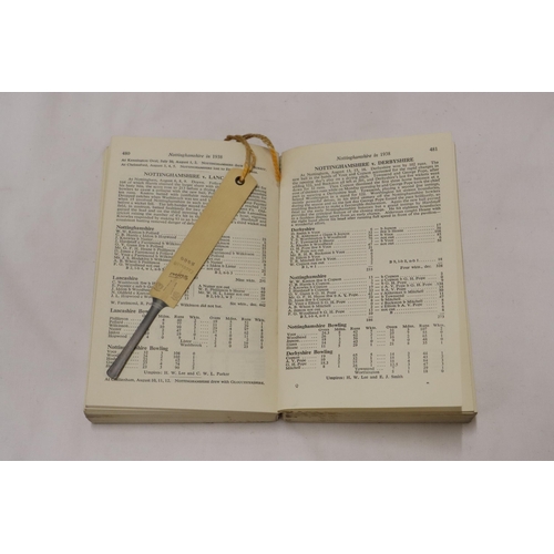 335 - A 1939 COPY OF WISDEN'S CRICKETER'S ALMANACK.  THIS COPY IS IN USED CONDITION, THE SPINE IS INTACT. ... 