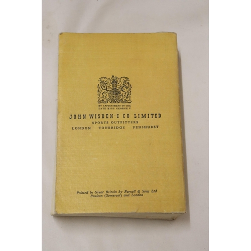 336 - A 1940 COPY OF WISDEN'S CRICKETER'S ALMANACK.  THIS COPY IS IN USED CONDITION, THE SPINE AND COVERS ... 