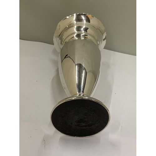 69 - A HALLMARKED BIRMINGHAM SILVER VASE ON A WEIGHTED BASE