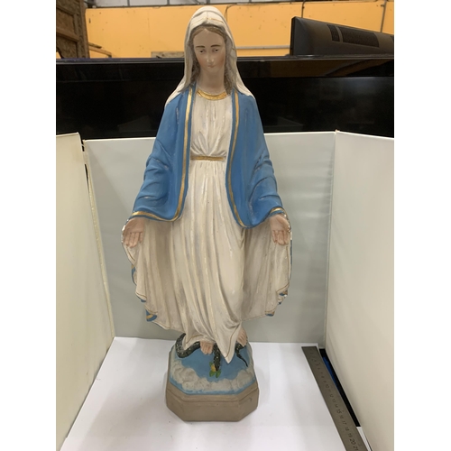 84 - A LARGE FIGURE OF THE VIRGIN MARY 52CM TALL