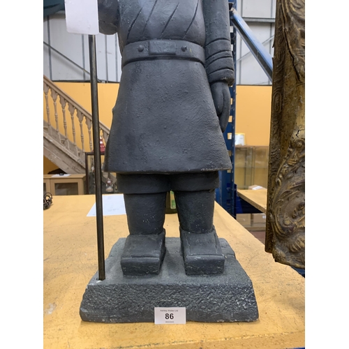 86 - A MODEL OF A SAMURI WARRIOR APPROXIMATELY 70CM TALL