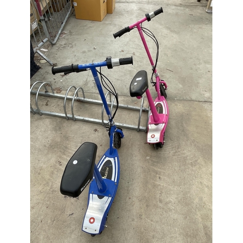 1904 - TWO CHILDRENS RAZOR ELECTRIC SCOOTERS