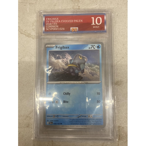 1063 - A GRADED 10/10 FRIGIBAX POKEMON CARD - PALDEA EVOLVED