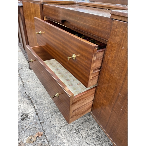 3201 - A RETRO TEAK WRIGHTON DRESSING TABLE - 47 INCH WIDE