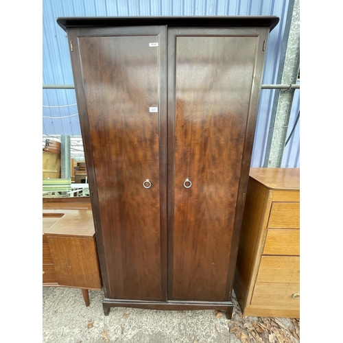 3202 - A STAG MINSTREL TWO DOOR WARDROBE - 38 INCH WIDE