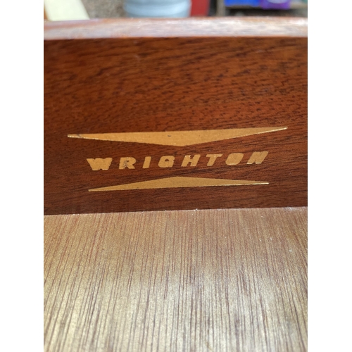 3204 - A RETRO TEAK WRIGHTON CHEST OF FIVE DRAWERS - 30 INCH WIDE