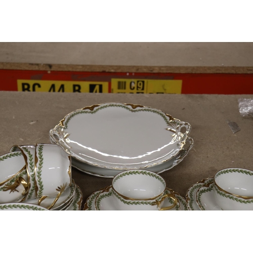 1255 - A VINTAGE CHINA HAVILAND & CO., LIMOGES, H G STEPHENSON, MANCHESTER, TEASET TO INCLUDE CAKE PLATES, ... 