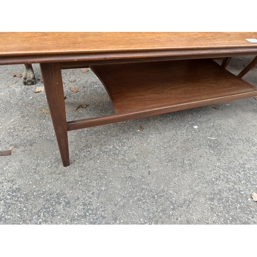 3283 - A RETRO TEAK TWO TIER COFFEE TABLE