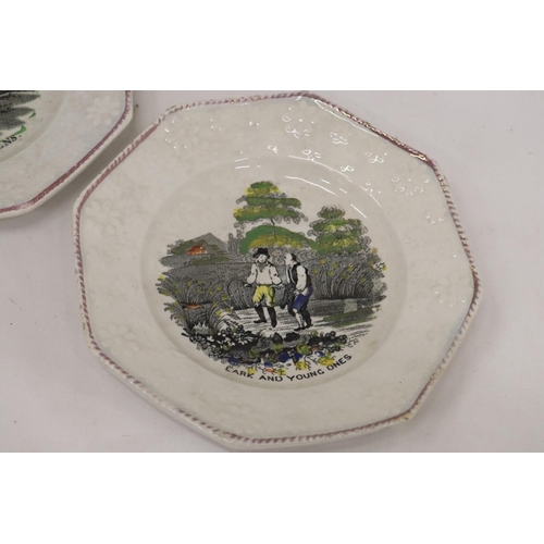 280 - TWO 19TH CENTURY PEARL WARE CHILD'S PLATES