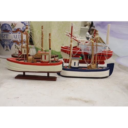 298 - SIX MODELS OF TRAWLER FISHING BOATS