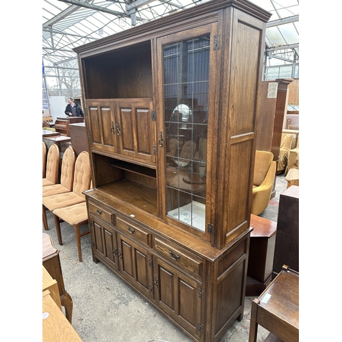 3281 - A WADE FURNITURE CABINET WITH  THREE UPPER DOORS AND THREE DOORS AND THREE DRAWERS