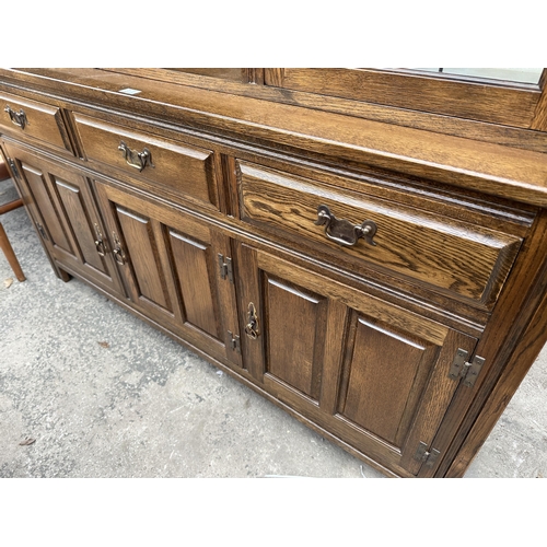 3281 - A WADE FURNITURE CABINET WITH  THREE UPPER DOORS AND THREE DOORS AND THREE DRAWERS