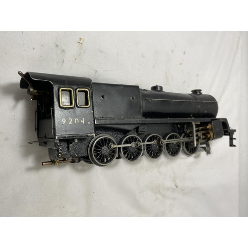 305 - A SCRATCH BUILT LIVE STEAM  30 MM GAUGE 2-10-0 MODEL RAILWAY LOCOMOTIVE NUMBER 92043 IN BLACK LIVERY... 