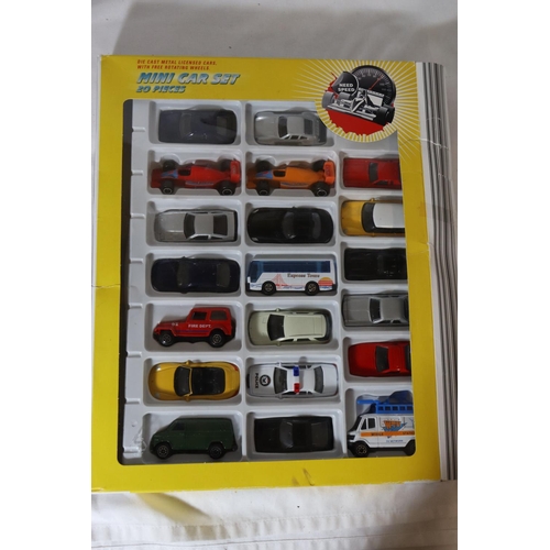 347 - TWO LARGE TOY WRECKER TRUCKS, A TOY SCANIA CAR TRANSPORTER AND CARS AND A BOXED WELLY 20 PIECE TOY C... 