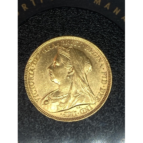 305 - AN 1895 QUEEN VICTORIA VEILED HEAD GOLD SOVEREIGN