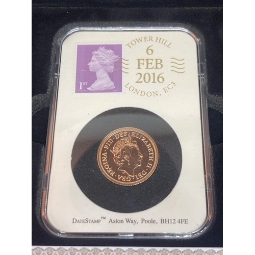 315 - A 2016 LONG TO REIGN OVER US DATESTAMP UK GOLD SOVEREIGN