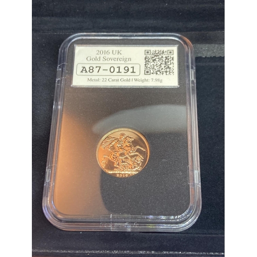 315 - A 2016 LONG TO REIGN OVER US DATESTAMP UK GOLD SOVEREIGN