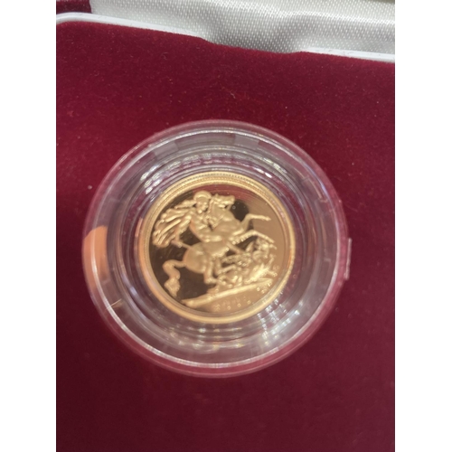 325 - A 2003 GOLD PROOF HALF SOVEREIGN NO 03411 OF 10,000 IN A PRESENTATION BOX WITH CERTIFICATE OF AUTHEN... 