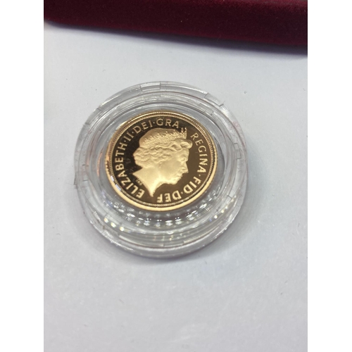 325 - A 2003 GOLD PROOF HALF SOVEREIGN NO 03411 OF 10,000 IN A PRESENTATION BOX WITH CERTIFICATE OF AUTHEN... 