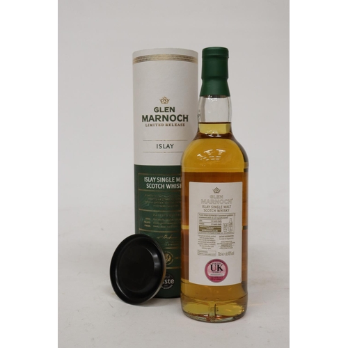 307 - A BOTTLE OF GLENMARNOCH ISLAY LIMITED RELEASE WHISKY, BOXED