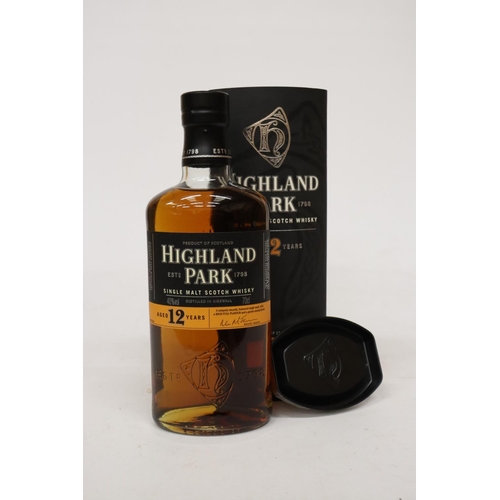 311 - A BOTTLE OF HIGHLAND PARK 12 YEAR OLD WHISKY, BOXED