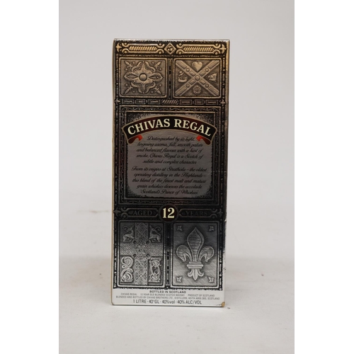 314 - A BOTTLE OF CHIVAS REGAL 12 YEAR OLD WHISKY, BOXED