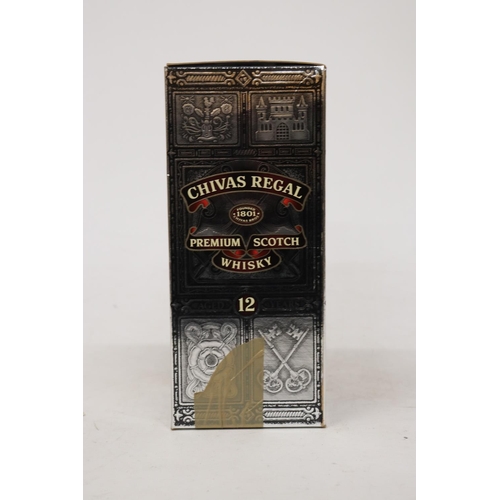 314 - A BOTTLE OF CHIVAS REGAL 12 YEAR OLD WHISKY, BOXED