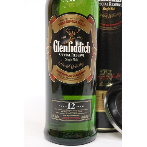 316 - A BOTTLE OF GLENFIDDICH SPECIAL RESERVE 12 YEAR OLD MALT WHISKY, BOXED