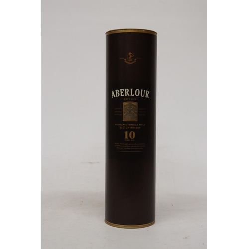 317 - A BOTTLE OF ABERLOUR 10 YEAR OLD HIGHLAND SINGLE MALT WHISKY, BOXED