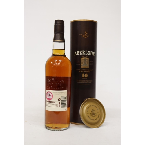 317 - A BOTTLE OF ABERLOUR 10 YEAR OLD HIGHLAND SINGLE MALT WHISKY, BOXED