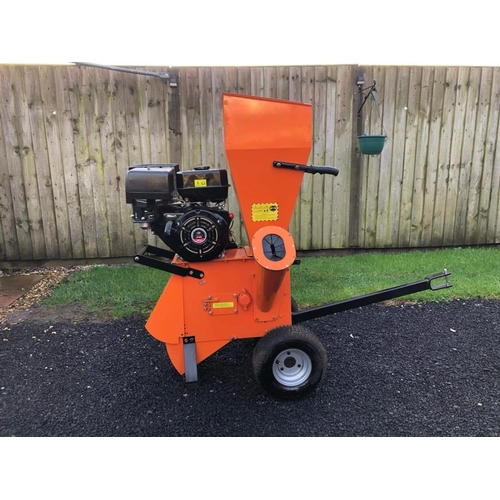 126 - TREE SHREDDER WITH 20HP. ENGINE GOOD WORKING ORDER. USED ONCE.BOOKLET IN OFFICE.   NO VAT