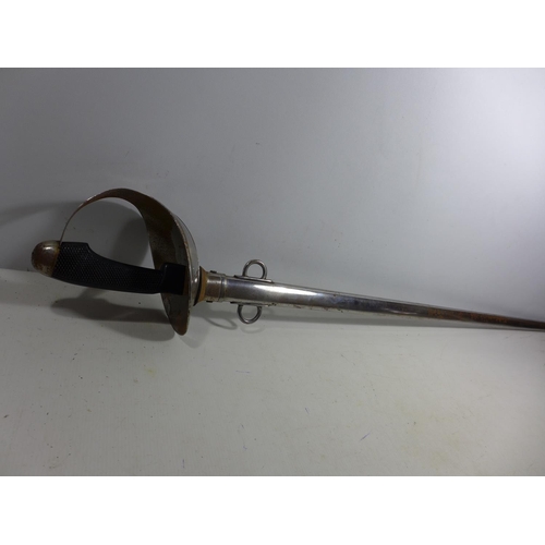 313 - A REPLICA 1908 PATTERN CAVALRY TROOPERS SWORD AND SCABBARD, 89CM BLADE, LENGTH 110CM