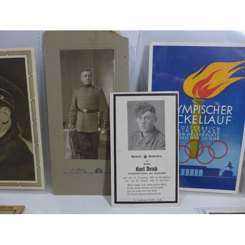 324 - A COLLECTION OF NAZI GERMANY EPHEMERA TO INCLUDE PHOTOGRAPHS, INVALIDENVERS CARDS ETC