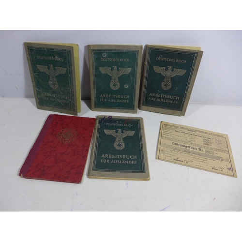 325 - A COLLECTION OF NAZI GERMANY IDENTITY PAPERS TO INCLUDE UKRAINIAN NATIONALS ETC