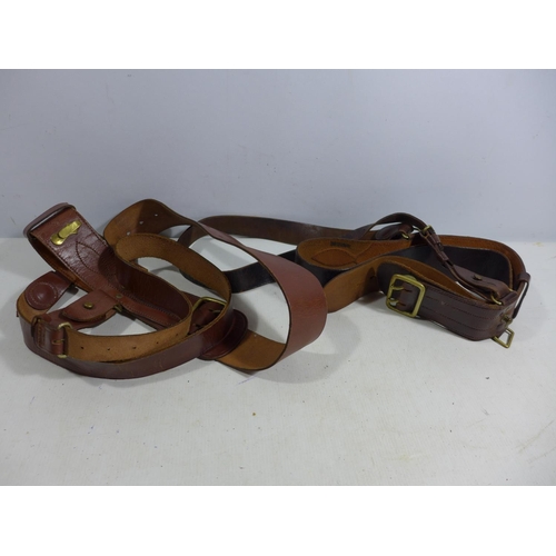 336 - TWO MILITARY SAM BROWNE BELTS