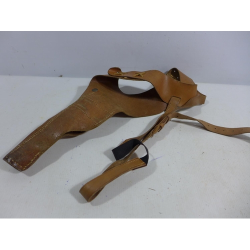 341 - A LEATHER SHOULDER HOLSTER