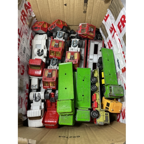 335 - A QUANTITY OF MATCHBOX CAR TRANSPORTER TRUCKS AND FURTHER TRUCKS