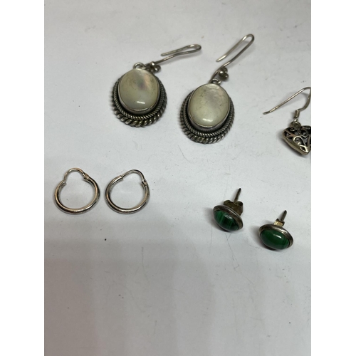 563 - SEVEN PAIRS OF SILVER EARRINGS