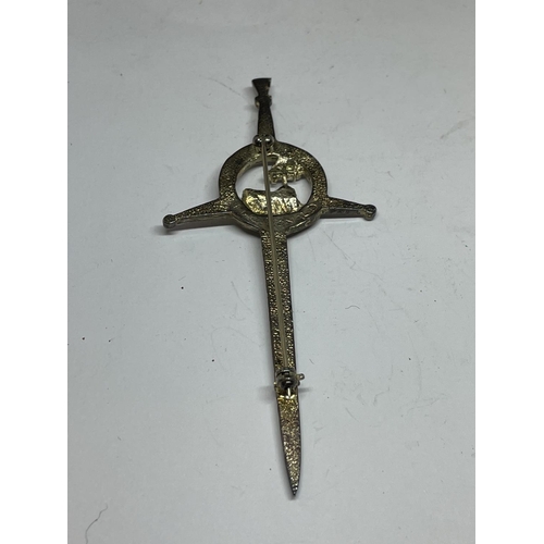 567 - A McDONALD SILVER KILT PIN